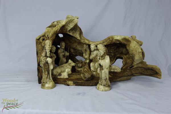 HAND CARVED OLIVE WOOD NATIVITY SCENE L15 ONE OF A KIND,www.thewoodofpeace.com - Image 3