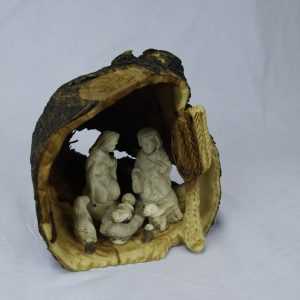 HAND CARVED OLIVE WOOD NATIVITY SCENE NATIVITY SETS WITH GROTTO One of a Kind M17