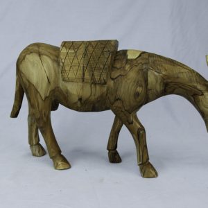 carved wooden animal BIG WALKING DONKEY. D9