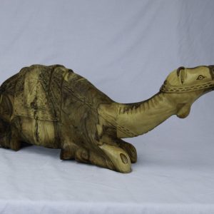 carved wooden animals BIG KNEELING CAMEL B5