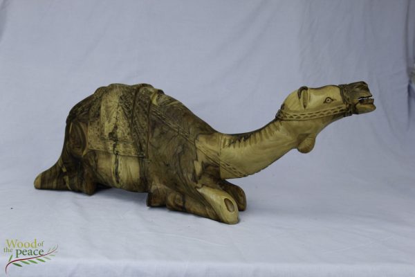 carved wooden animals BIG KNEELING CAMEL B5