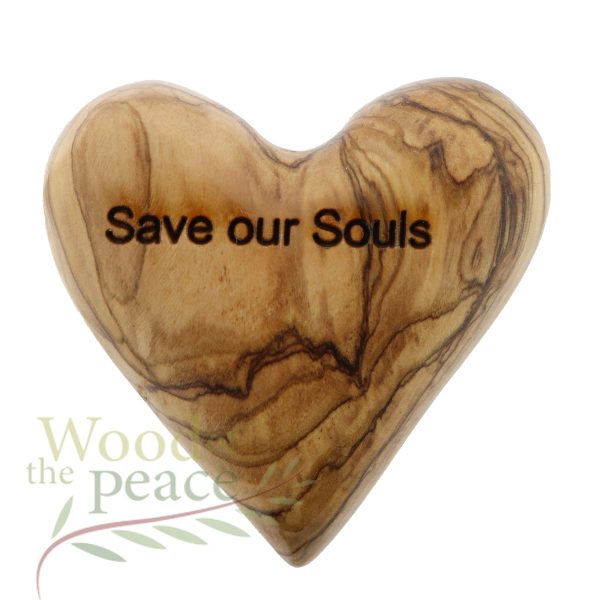 Olive Wood Heart - Image 2